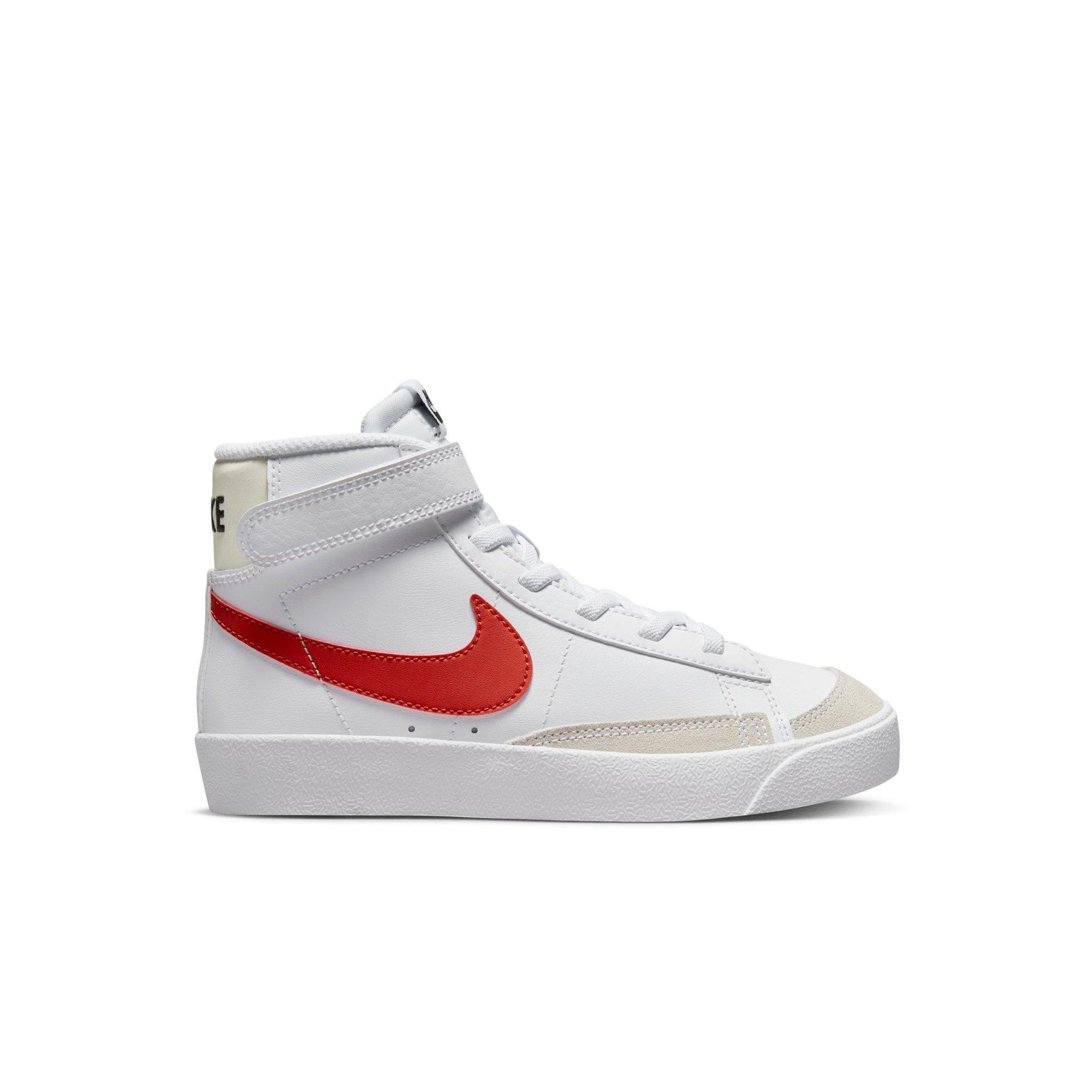 Nike Blazer Mid '77 "White/Picante Red/Coconut Milk" Preschool Boys' Shoe - WHITE/RED